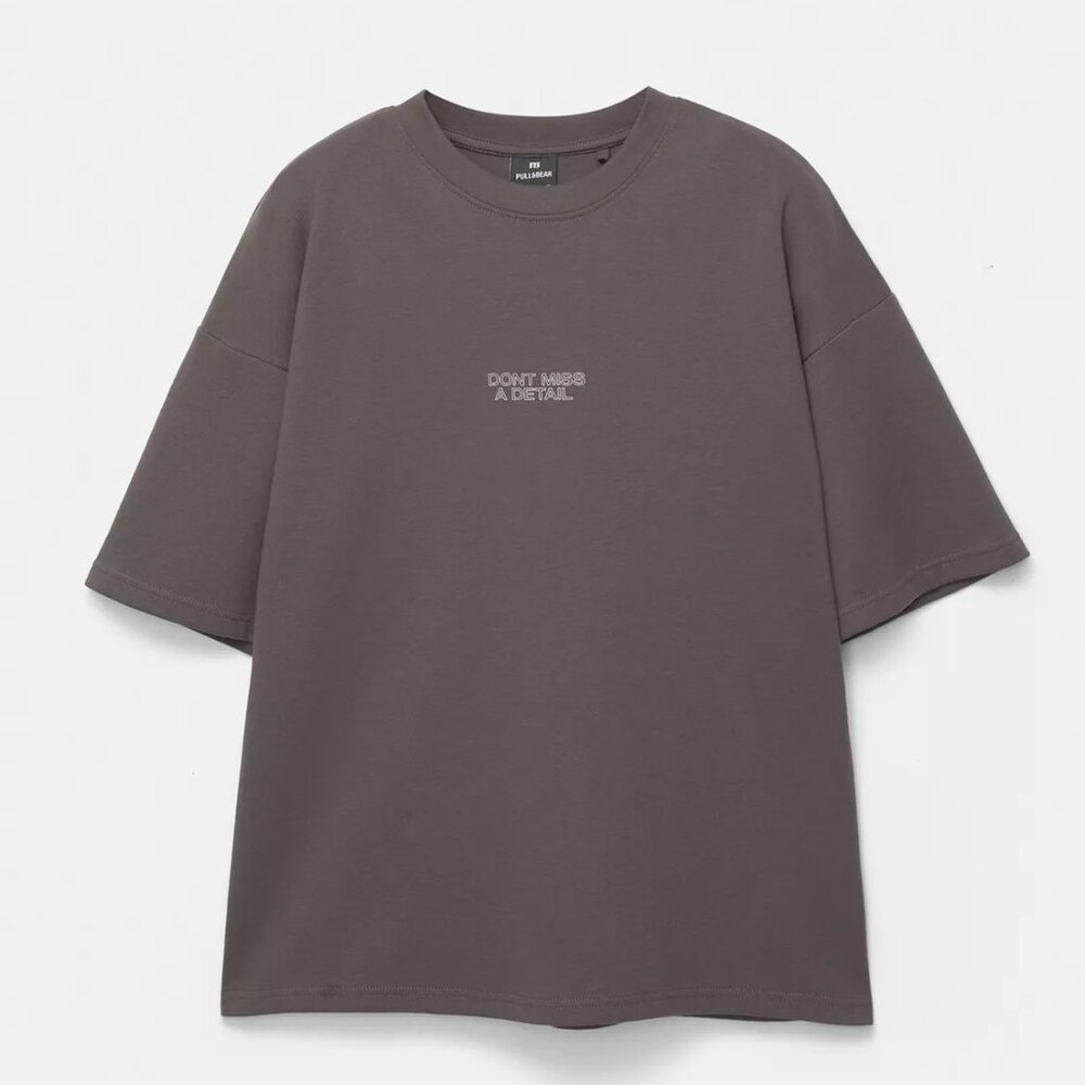 Pull and Bear Don’t Miss a Detail short sleeve sweatshirt T shirt drop shoulder